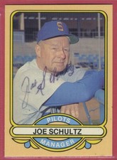 1969 SEATTLE PILOTS JOE SCHULTZ  AUTOGRAPHED SIGNED 1983 RENATA GALASSO CARD