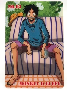 LUFFY One Piece Plastic Card Bandai Japan Japanese Very Rare No.63 2002 F/S - Picture 1 of 12