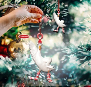 Funny Duck Christmas Hanging Ornament, Duck Ornament Car Decor, Farmhouse Decor - Picture 1 of 3