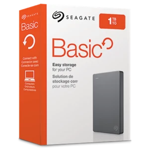 Seagate Basic 5TB, 4TB, 2T, 1 TB Portable External Hard Drive, HDD USB 3.0 Grey - Picture 1 of 17