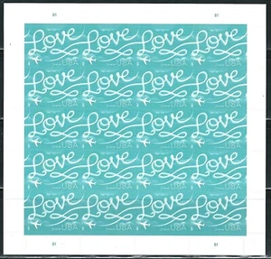 Mint US Airplane Skywriting Love Pane of 20 Forever Stamps Scott# 5155 (MNH) - Picture 1 of 1