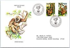ILLUSTRATED FIRST DAY COVER THE SPIDER MONKEY OF BRAZIL 1984