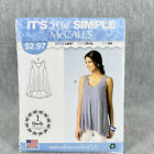 McCalls 9457 Plus Size Loose Tank Top w V Neck Misses XS XL Sewing Pattern