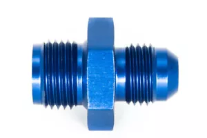 Threaded Adapter 5/8"-18UNF to Dash 6 /-6 ON / JIC 6 Blue Anodized 9/16 - 18UNF - Picture 1 of 3