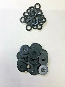 (25/cada uno) 5/16" ARANDELAS PLANAS Y BLOQUEADAS ÓXIDO NEGRO Kit 5/16 USS Juego dividido Sujeción - Imagen 1 de 3