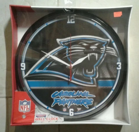 Carolina Panthers NFL football WinCraft 12" Wall Clock NIP Cover