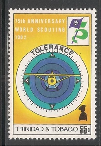 Trinidad y Tobago #362 (A98) VF MNH - 1982 55c Año Scout / Tolerancia - Imagen 1 de 1