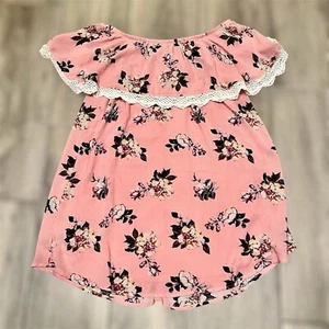 Neu mit Etikett Medium Ru21 trägerloses Maxikleid Spitze Blumen rosa Lagenlook Damen Mädchen Freizeit - Bild 1 von 6