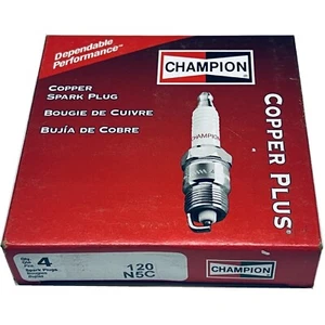 Champion Copper Plus Spark Plugs 120N5C Pack. 4, UPC: 037551152025 - Picture 1 of 4