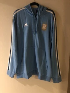 Argentina Adidas DNA Full Zip Hoodie Jacket Soccer Football jersey IU2143 2XL - Picture 1 of 7