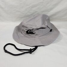 Quicksilver Bucket Hat 53 cm Cotton Sun Outdoor Fishing Hat Brim Used