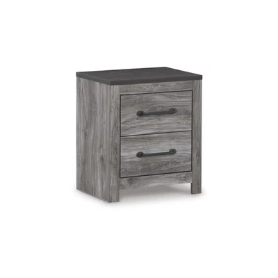 Signature Design by Ashley Contemporary Bronyan 2 Drawer Nightstand, Dark Gray - Изображение 1 из 4