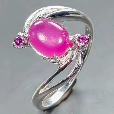 Jewelry ring Ruby Ring 925 Sterling Silver Size 7 /R442579 - Image 1 of 4