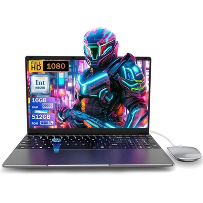 15.6-Inch Laptop with 16GB RAM, 512GB SSD, Touch ID, FHD Display - Image 1 of 4