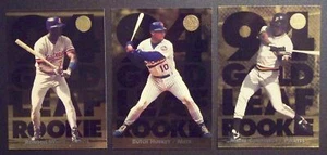Lote de 3 tarjetas de béisbol Gold Leaf Rookies 1994 insertadas - Imagen 1 de 1