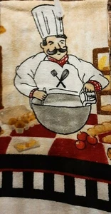 NEW KITCHEN HAND DISH TOWEL COTTON BLEND French Chef Baker Bread - Picture 1 of 3