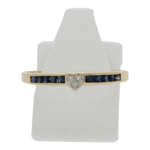 Saphir Diamant Herz Ring 585/ 14 K Gold Gelbgoldring Damenschmuck R04.3493 - Bild 1 von 3