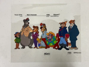 Disney Afternoon TaleSpin Main Cast Night Model Production Cel Baloo Kit Molly - Picture 1 of 5
