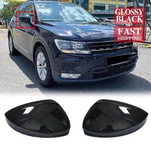 For VW Tiguan MK2 2017-2020 Glossy Black Rear View Side Mirror Cover Replaced - Picture 1 of 6