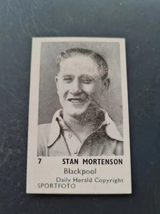 FOOTBALL 1954 Daily Herald SPORTFOTO trade card #7 STAN MORTENSON Blackpool - Picture 1 of 2