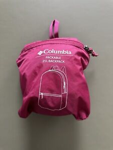 NEW Columbia Travel Packable 21L Backpack - Fuschia - New without tags