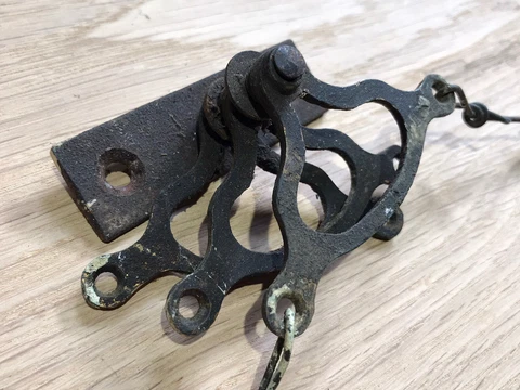 Servant Butler Pull Door Bell - Brass Triple Crank - Antique Victorian Cover