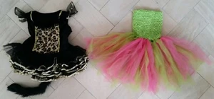 2pc Lot Baby Girl Size 2T Halloween Costume Dresses Little Fairy Leopard Animal - Picture 1 of 9