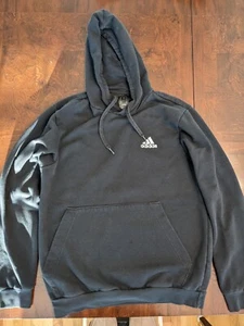 Adidas Boys Large Black Hoodie Youth Pullover Long Sleeve Workout - Picture 1 of 4