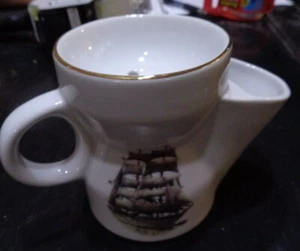 Porcelain Shaving Scuttle Mug - Reutter Porzellan w/gold trim - BRAND NEW - Picture 1 of 5