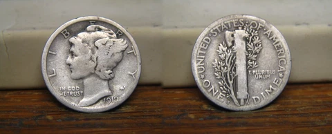 1919-S MERCURY WINGED LIBERTY SILVER DIME 1919S US COIN Cover