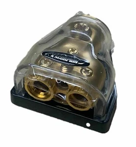 XSCORPION GDB0248G Gold Ground / Power Distribution Block 0 2 4 8 Gauge Outputs - Picture 1 of 4