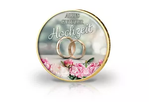 2 Euro vergoldet Hochzeit I mit Farbmotiv - Bild 1 von 2