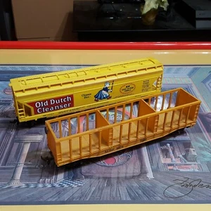 Old Dutch Cleanser Covered Hopper and SL SF Pulp Wood Train Car. HO Scale  - Imagen 1 de 6