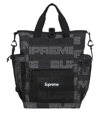 Nuevo Bolso de Mano Supreme Utility Negro Logotipo de Caja en Relieve Otoño Invierno 2021 FW21 Foto 1 de 3