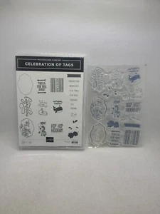 Stampin' Up Feier der Tags Stempelset Hüfte Hüfte Huoray tolle Arbeit Glückwünsche Neu - Bild 1 von 24