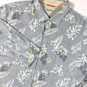 Tommy Bahama Corduroy Button Up Men's XXL Flora Frond Mist Iced Slate T3236454 - Picture 1 of 10
