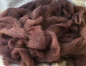 Romney variegated purple wool roving for spinning weaving felting fiber arts - Picture 1 of 3