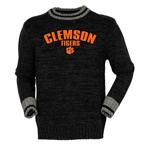 Bruzer NCAA Clemson Tigers Mens Work Sock Crewwork Sock Crew, Black Mix, Large Cover