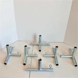 Tubo de 3/4" 6 piezas 4 vías borde plano montaje cochera patio marco jardín (F4A) - Imagen 1 de 3