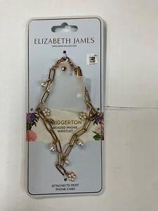 Breloque de téléphone en perles Elizabeth James pour coques de téléphone - Or - Photo 1 sur 2
