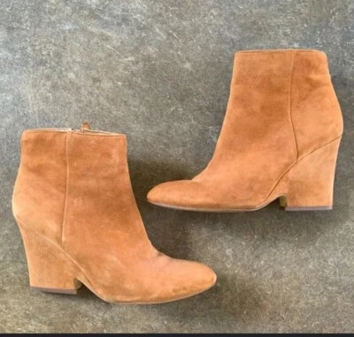 Sam Edelman цирка ботильоны, коричневый замши, на танкетке каблук, молнии, женский размер 7 - Изображение 1 из 4