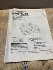 craftsman operators manual 46" 247.288852 - Picture 1 of 2