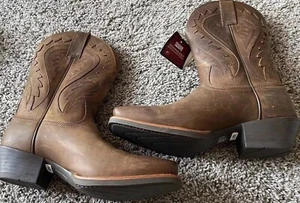 Ariat x Cavenders Herren Southern, Western Ranch Toasty Braun Stiefel Größe 8 Neu mit Etikett - Bild 1 von 20