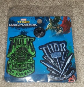 Marvel's Thor Ragnarok Patch / Pin Set (Iron On) Hulk Asgardian  - Picture 1 of 5