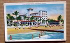 Pancoast Hotel Miami Beach Fl Florida Ocean Shore Vtg 1941 Linen Postcard