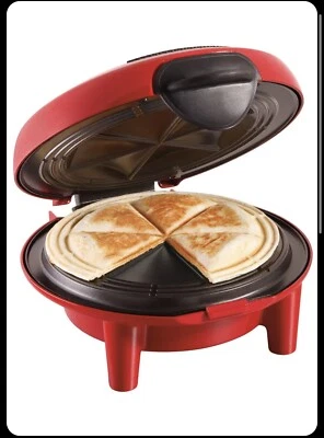 Hamilton Beach Quesadilla Maker, 8" Round, Makes 6 Wedges, Red, Model 25409 - Image 1 of 4