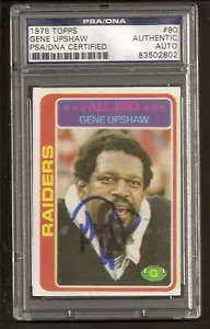 Gene Upshaw Raiders Salón de la fama 1978 Topps Firmado Automático PSA/DNA - Imagen 1 de 1