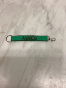 Schlüsselband Ausweis Schlüsselanhänger personalisiert James grün - Bild 1 von 1