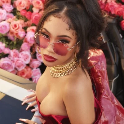 QUAY AUSTRALIA X SAWEETIE NO CAP Sunglasses Gold/Coral Pink New With Case Nice! - Image 1 of 4