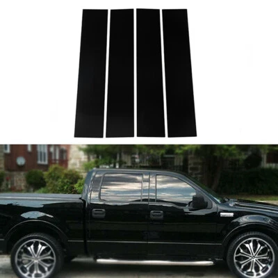 For 2004-2014 Ford F-150 F150 Glossy Black Pillar Post Door Trim Car Accessories Foto 1 de 4